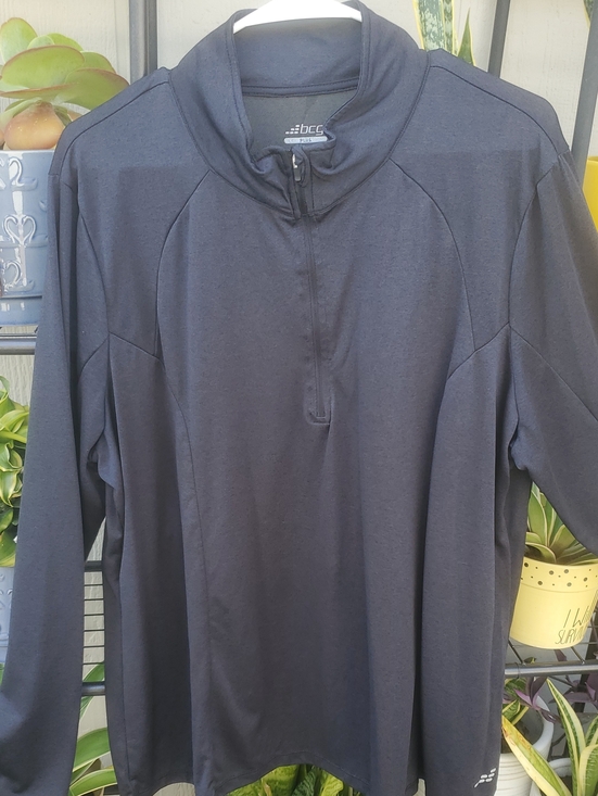bcg Other - Mens Big & Tall 2X BCG Black Athletic Quarter-Zip Pullover